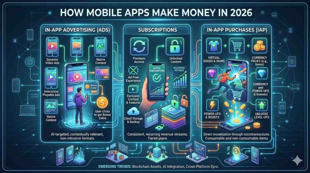 how mobile apps make money in 2026
